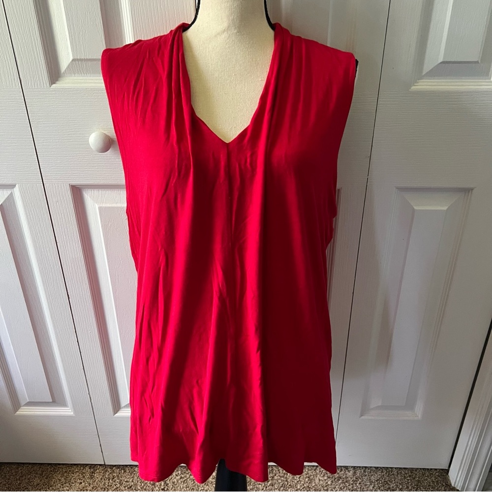 Sejour Red Sleeveless Women's Top Size 2X